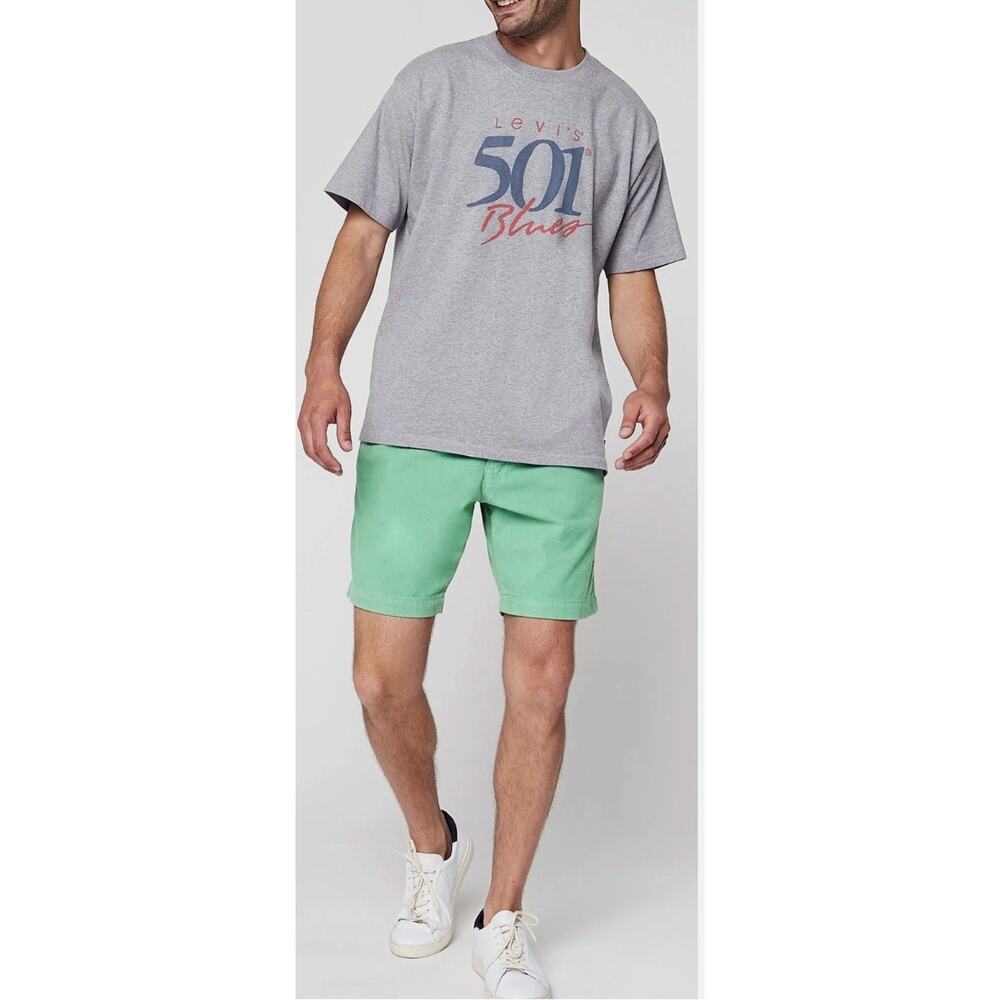 Levis XX Chino EZ Shorts Medium Green Corduroy Preppy Surf Skater Relaxed